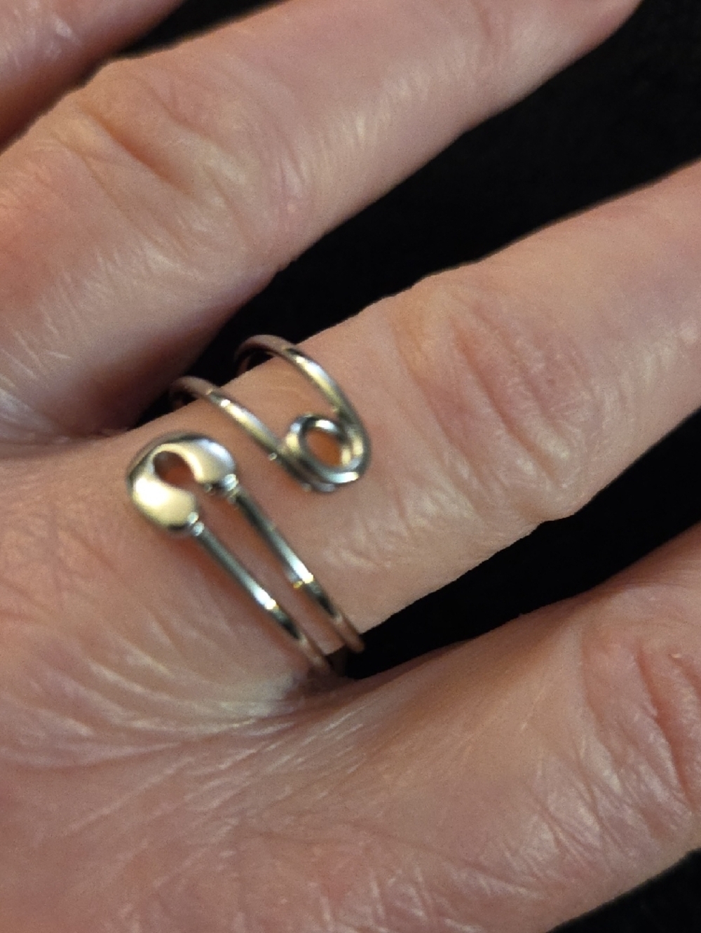 NEW - RING...adjustable ring, Safety Pin - Picture 4 of 8